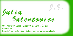 julia valentovics business card